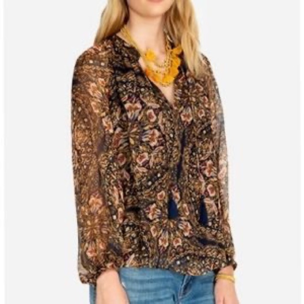 Johnny Was Riley silk blouse